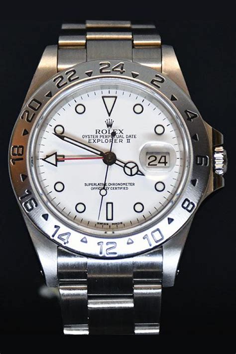 orologi uomo rolex acciaio quadrante bianco|Rolex Explorer II Bianco RRR White Serial V Card ITALIAN.